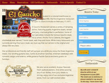 Tablet Screenshot of elgaucho-aruba.com